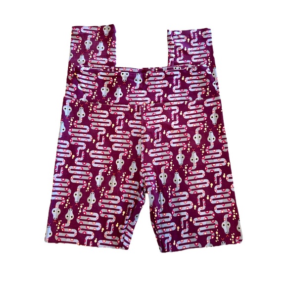 LuLaRoe Snake Leggings Size OS Purple and Gray - Picture 2 of 5